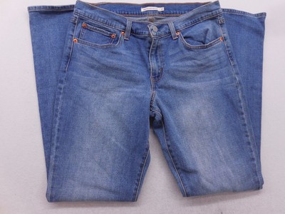 New Levi39s Womens 415 0004 Blue Relaxed Boot Cut Denim Stretch Jeans 31 X 32