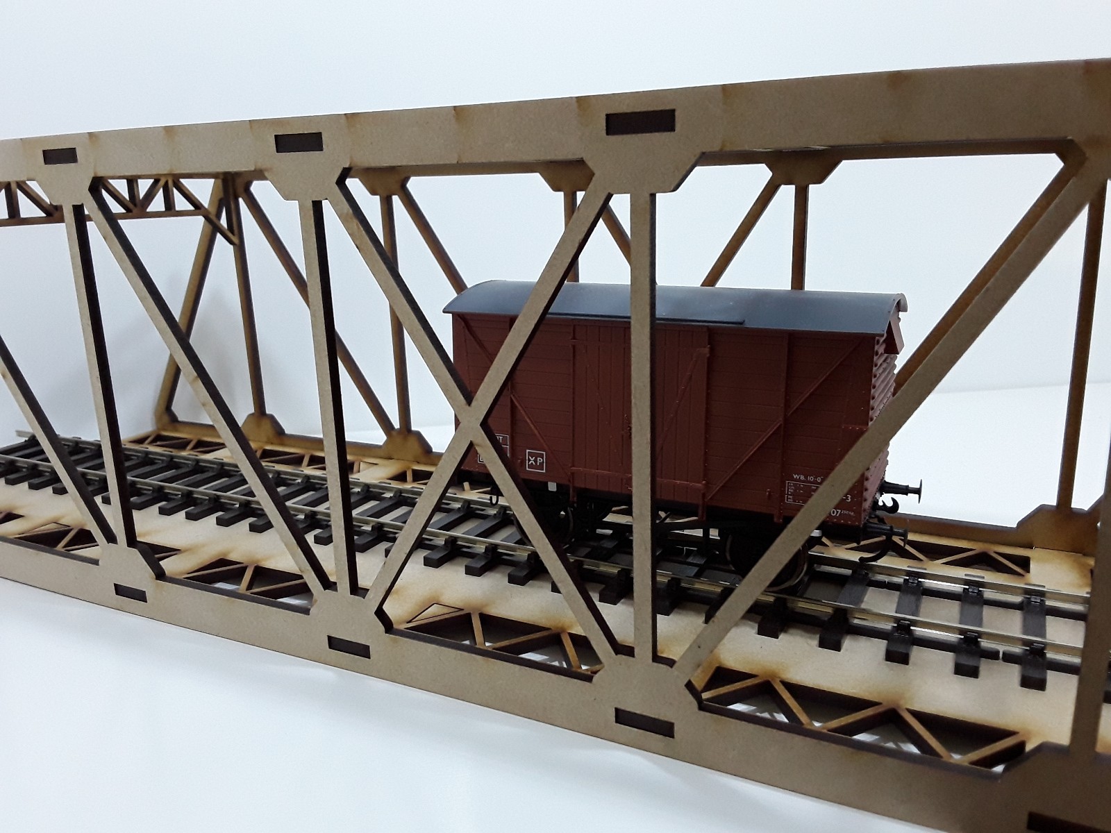 O Gauge Model Railway Single Track Laser Cut Girder Bridge Kit 4mm MDF