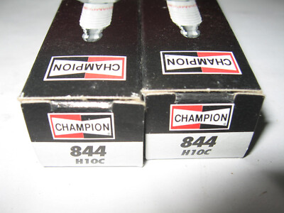 Champion 844 H10C Nickel Spark Plug, Made in USA, New Old Stock, Pack of 2