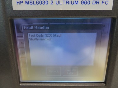 HP STORAGEWORKS MSL 6030 MSL 6000 SERIES LIBRARY w/ error, as is!