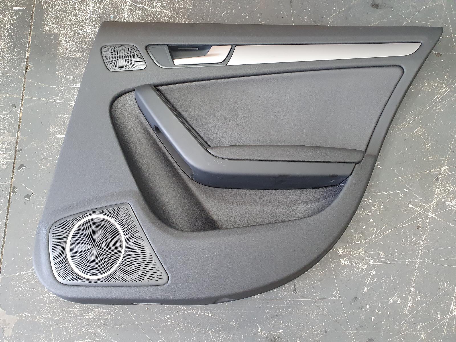 2014 Audi A4 DOOR TRIM RH REAR B8 8K (/S4) WAGON LEATHER BLACK 8K0867306 image 3