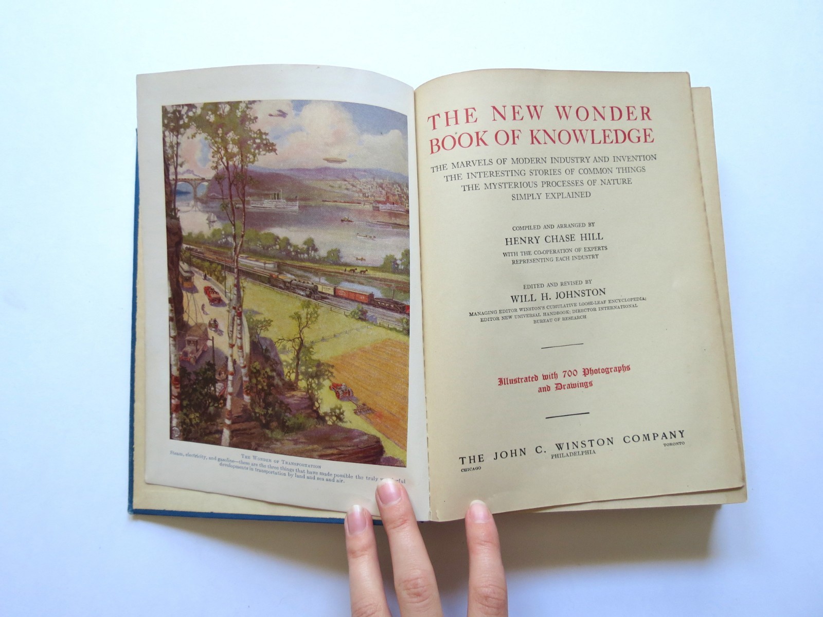 The New Wonder Book of Knowledge Book Antique 1931 Encyclopedia Plates Photos