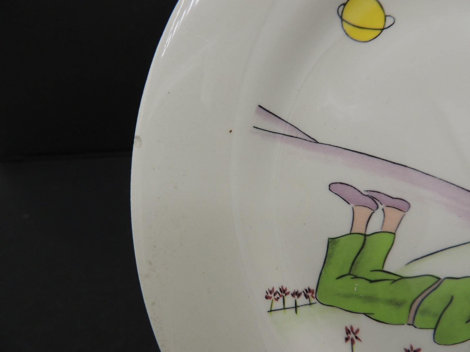 Gien Le Petite Prince Canape Plate France The Little Prince Vintage As Is