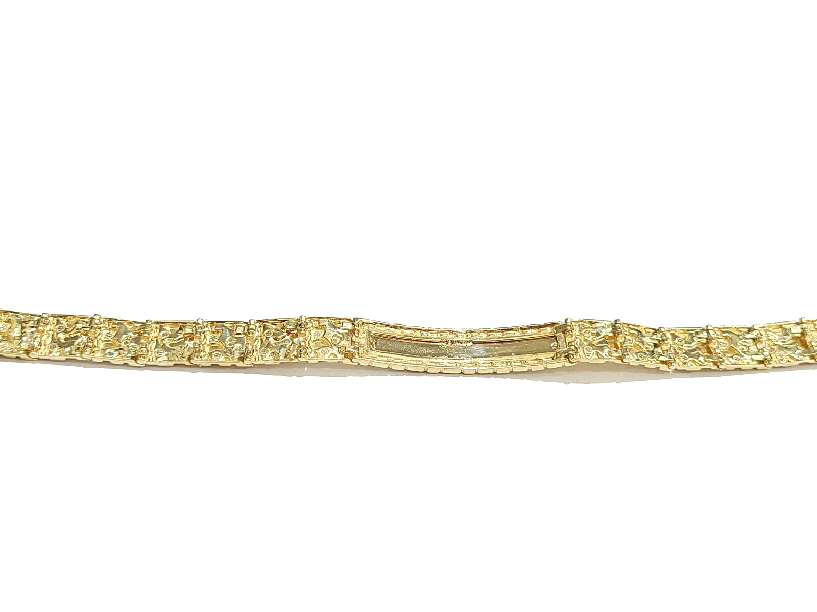 Pre-owned Goldbar Jeweler Real 10k Yellow Gold 9mm Nugget Id Bracelet 8.5" Inch 10kt Unisex Men Women