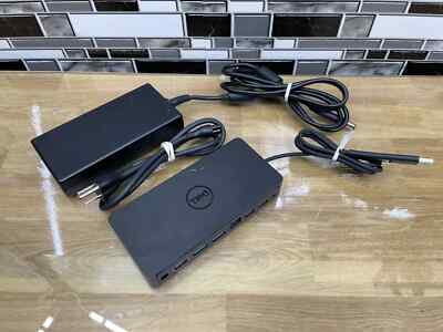 Dell D6000 Laptop Docking Station USB-C Universal M4TJG 0M4TJG w/ 130w PSU !! lz