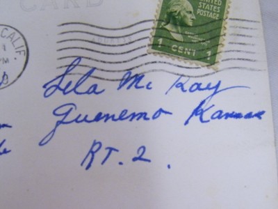 Vintage Ramona Bowl Hemet, California April 1, 1949 Postcard