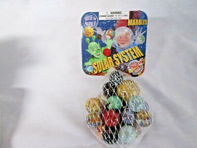 Mega Marbles Limited edition net bag of Solar System marbles House Of Marbles 