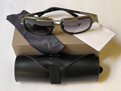 New Dita MACH-ONE DRX2030E-59 Black/Silver Sunglasses Gradient Lens 59-17-127