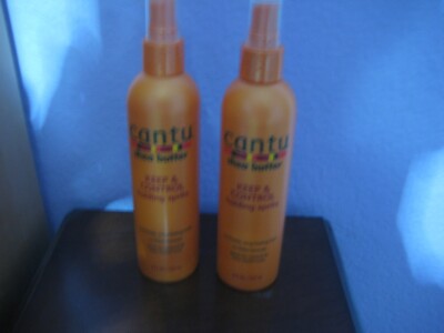 (lot of 2 Bottles) Cantu Shea Butter  Keep & Control Holding Spritz Hair Spray