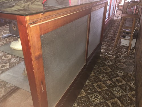 Vintage Antique Wood and Glass Store Display Case 72” W X 42” H x 24” D