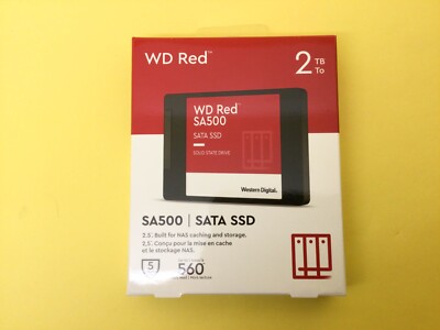 WD Red SA500 2TB NAS SATA 6Gb/s Internal 2.5in SSD WDS200T1R0A New Sealed