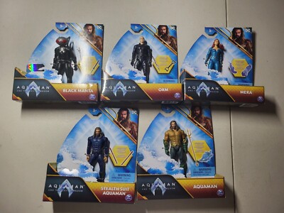 Aquaman and the Lost Kingdom 4'' Action Figures - Full Set - Mera/Orm/Black Manta