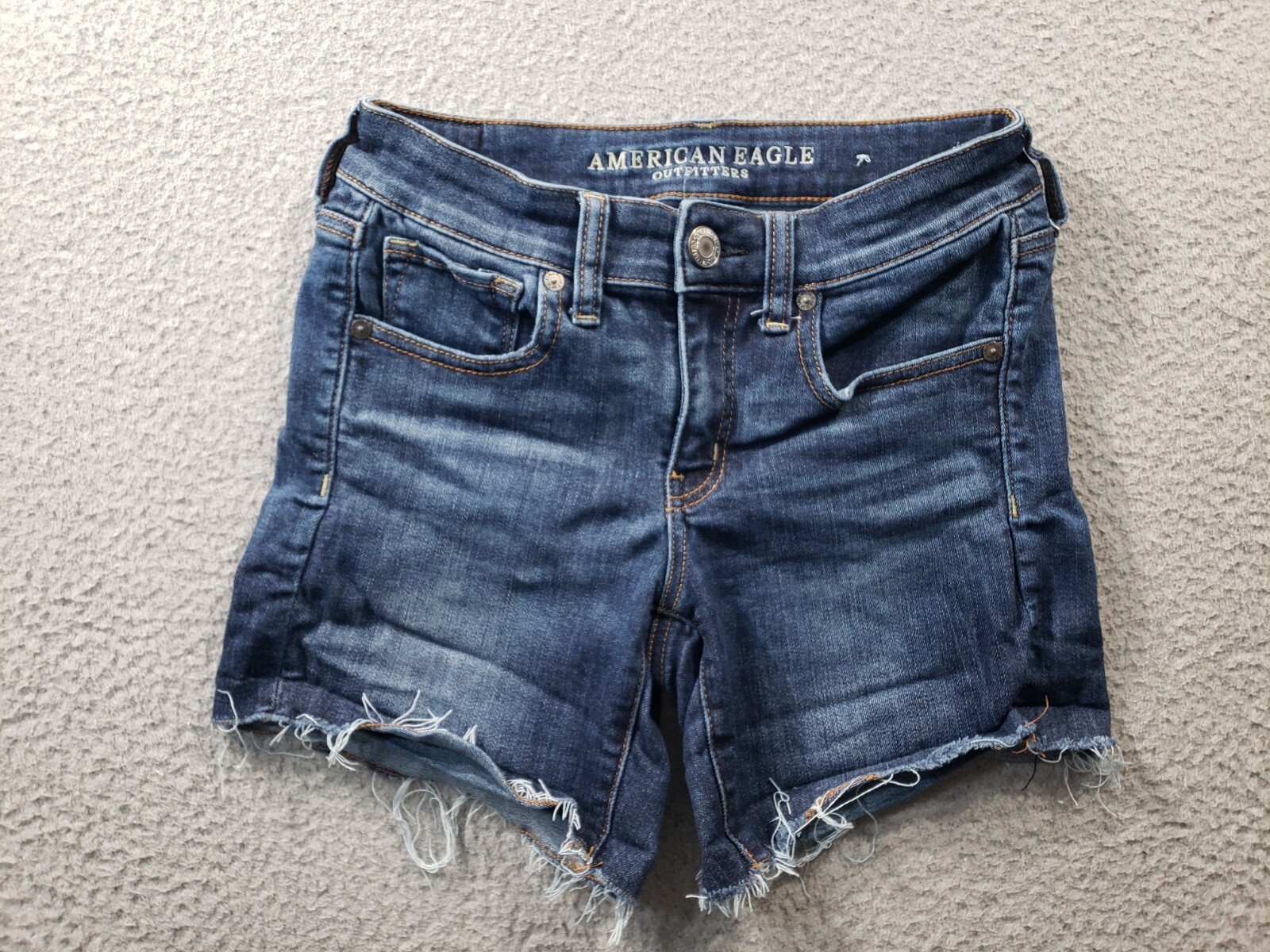 American Eagle Shorts Womens 4 Stretch Midi Blue Denim
