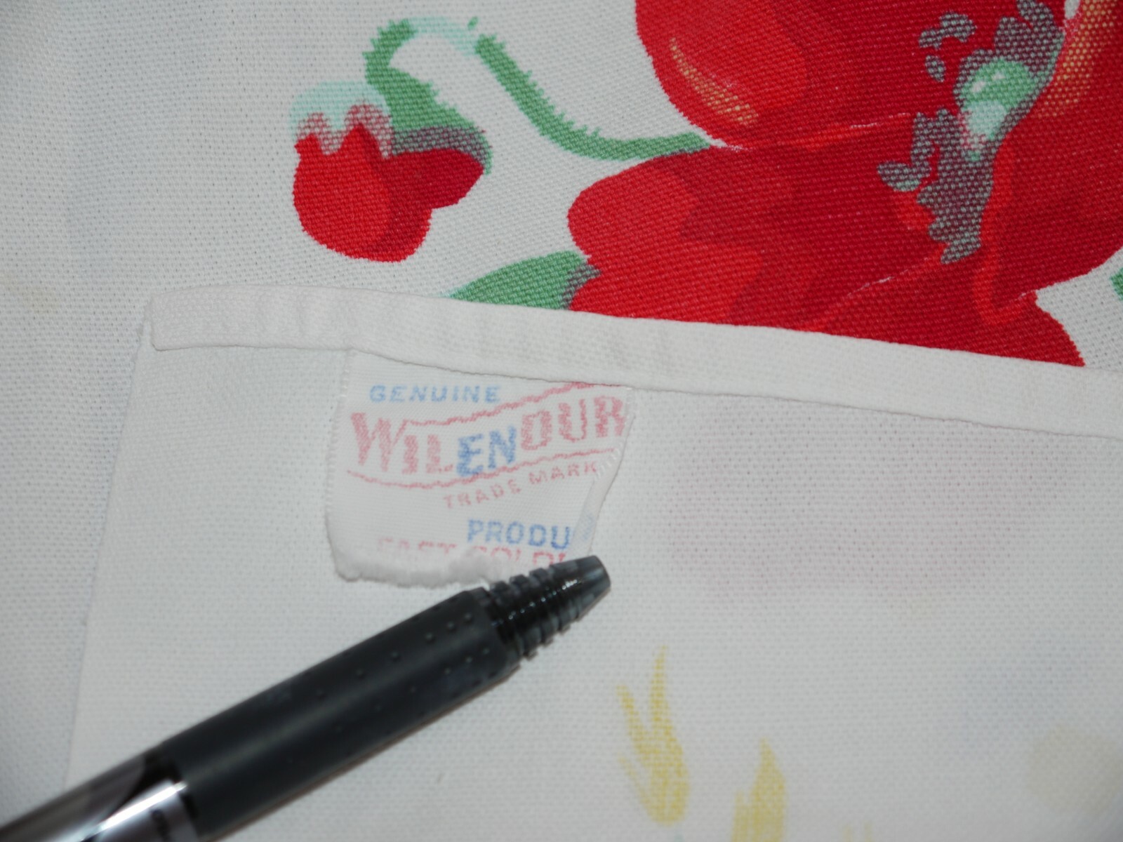 Vintage Wilendur Heavy Cotton Poppy Flowers Print 54