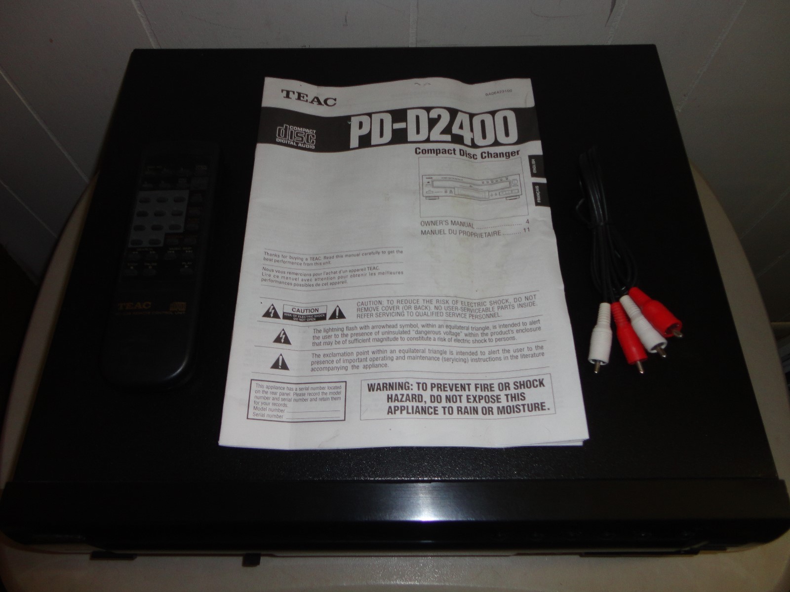 Teac PD-D2400 Multi Disc 5 Disc CD Changer Player W/Remote Tested & Works Great