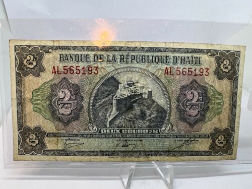 Banknote Haiti 2 Gourdes, Deux Gourdes 1992-1994 Banque de la République d’Haïti