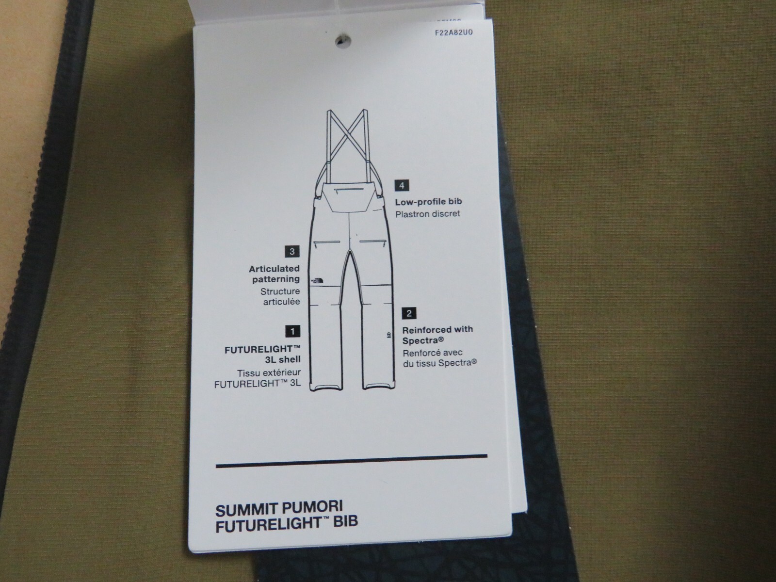 Pre-owned The North Face Mens  Pumori Futurelight Waterproof Ski Bibs Shell Pants - Olive In Pine Needle