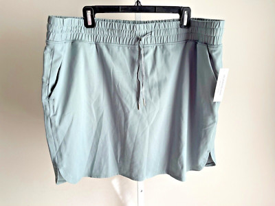 Zac & Rachel Womens Plus 2x Casual Stretch Skirt Shorts Skort in Seafoam Green