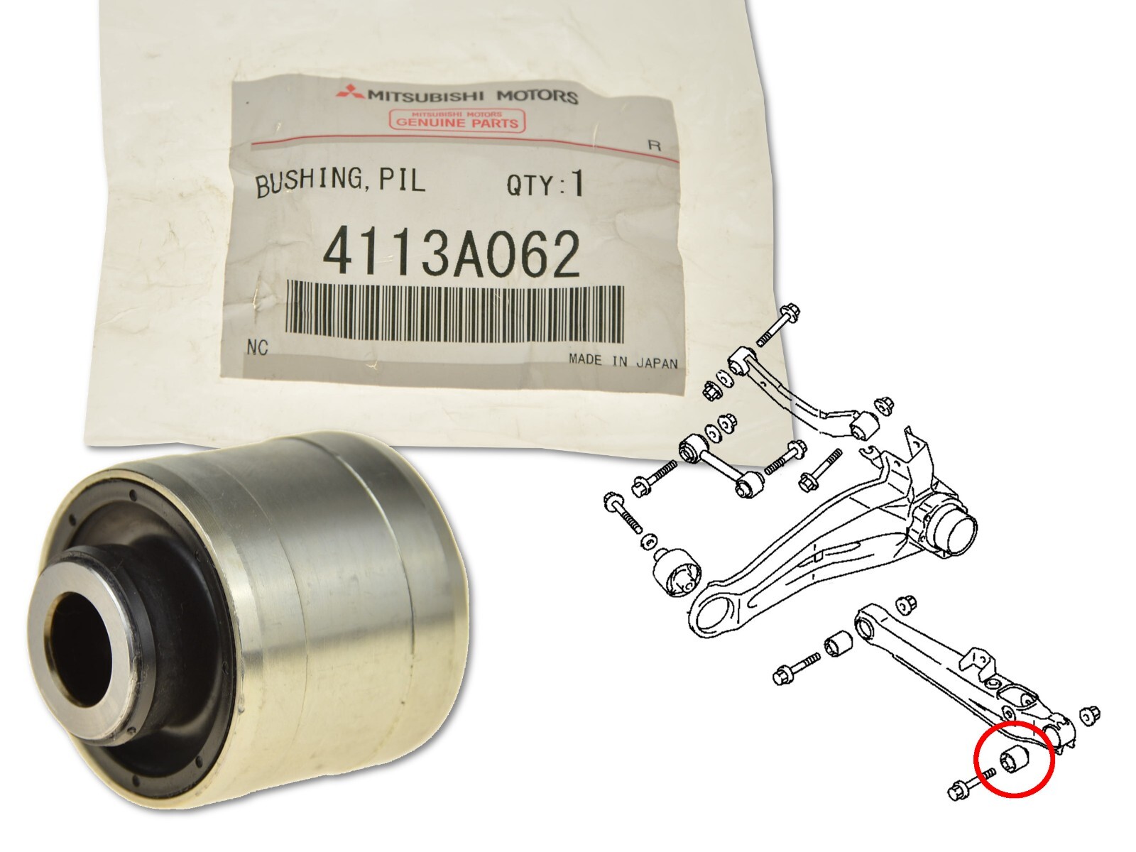 Crosswise Control Arm Bush 4113A062 OE for Mitsubishi Lancer