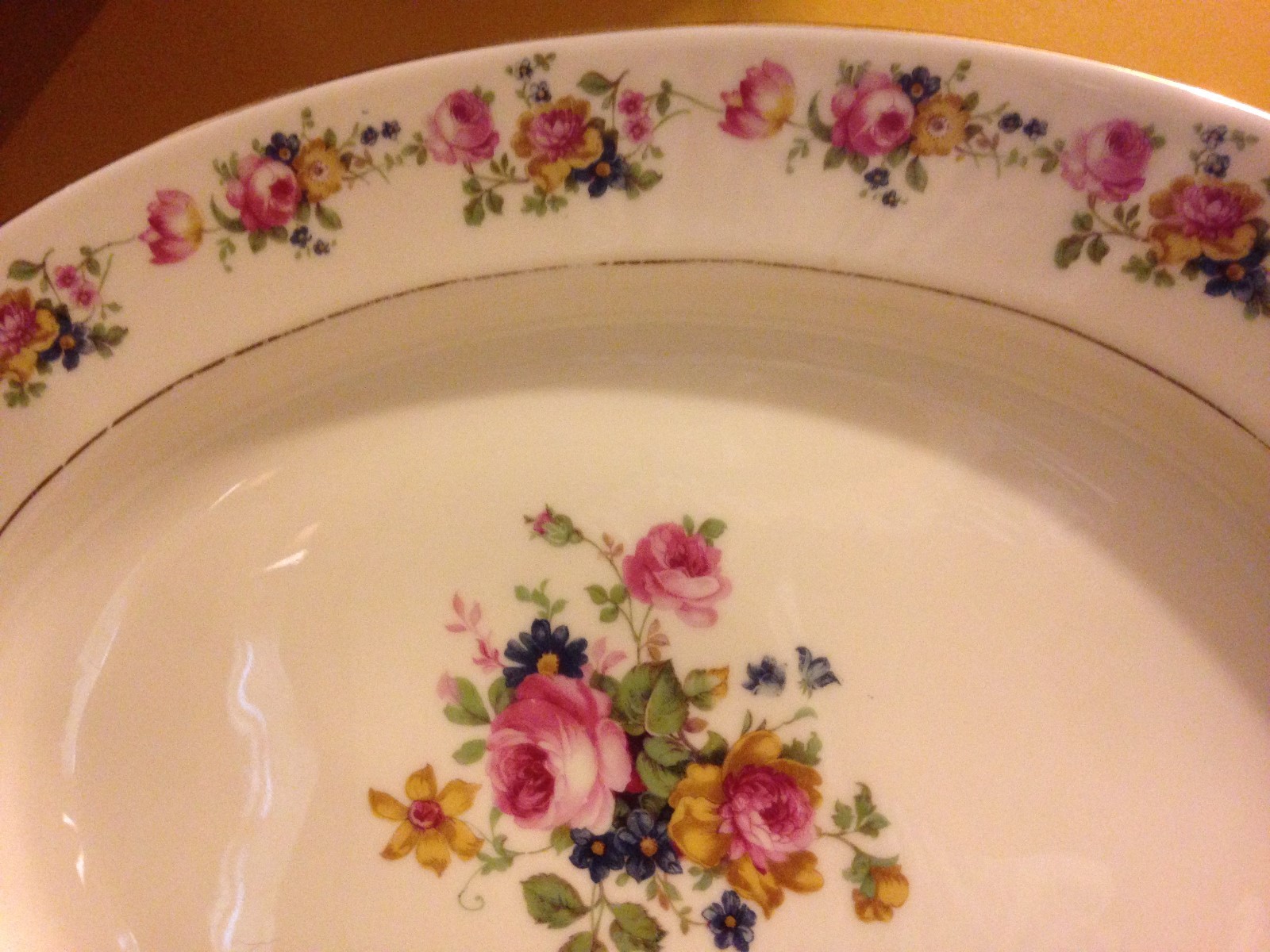 3 CZECH CHINA ROYAL IVORY CECIL THE ROSEMERE SERVING PIECES PLATTER TUREEN SUGAR