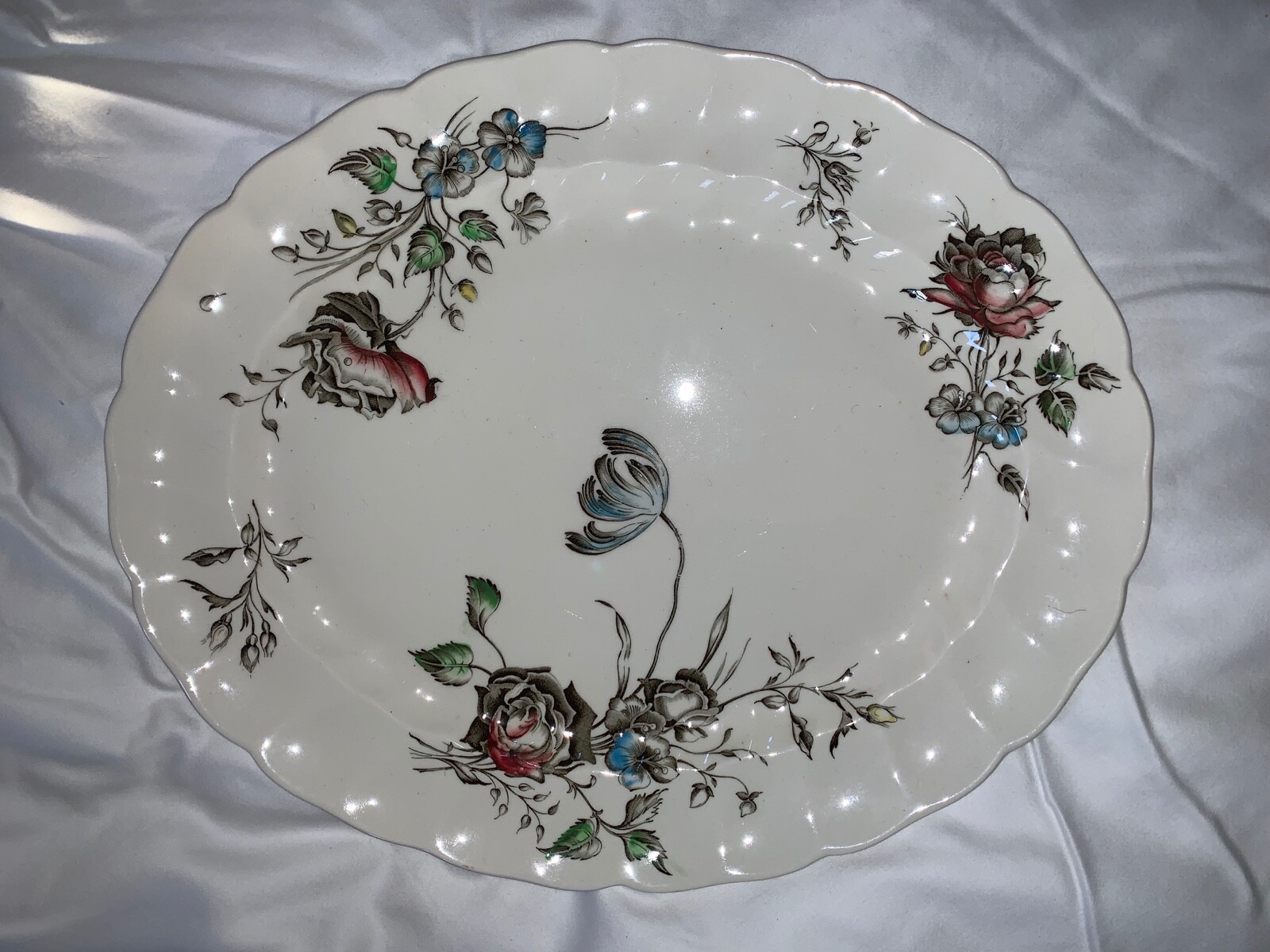 Johnson Brothers DAY IN JUNE Multicolor Floral Oval Platter