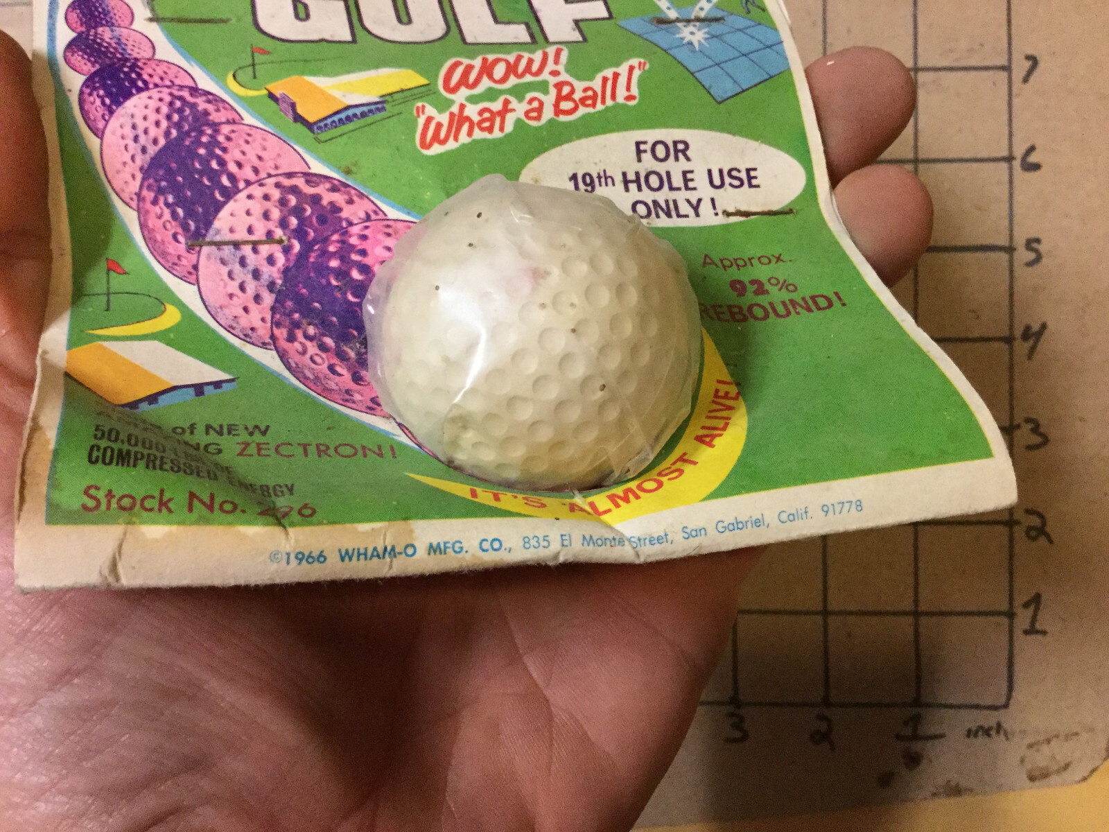 vintage SEALED 1966 WHAMO - SUPER BALL GOLF for 19th hole