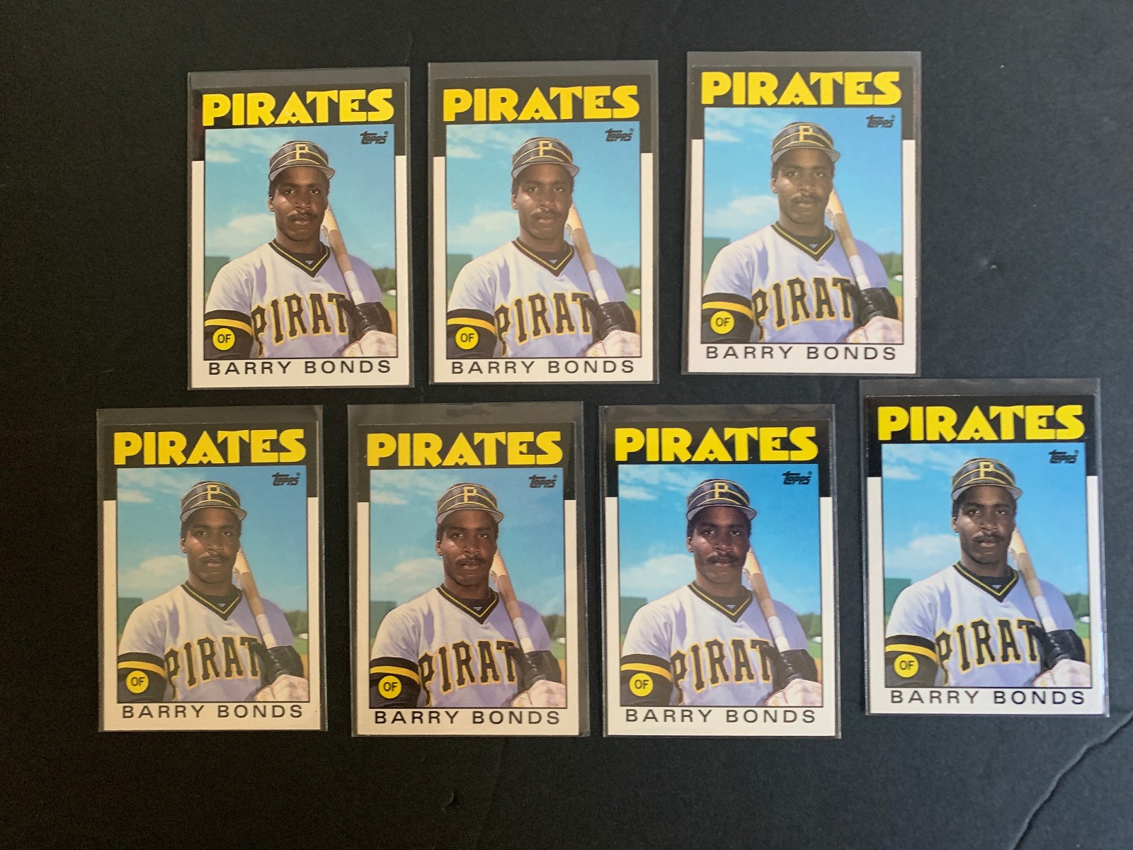 1986 Topps Traded #11T Barry Bonds XRC RC Rookie 7 Card Lot