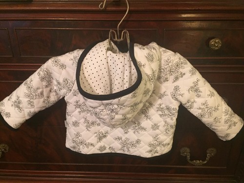 Little Girls Quilted Jacket Size 9-12 Mo ( Reversible) ~