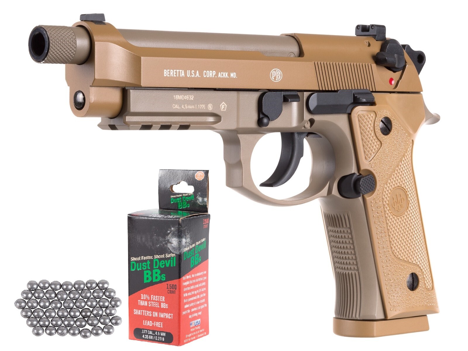 Купить Пневматические пистолеты Beretta M9A3 Full Auto .177 Cal CO2 Air ...