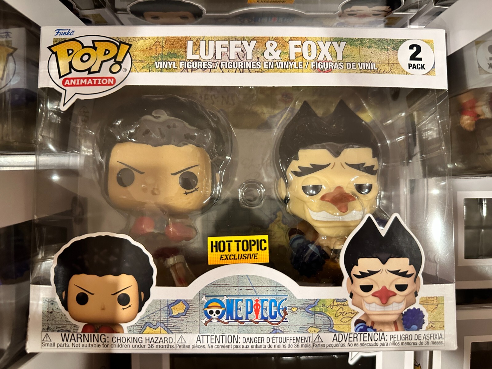 Funko Pop! Vinyl: One Piece - Luffy & Foxy 2-Pack - Hot