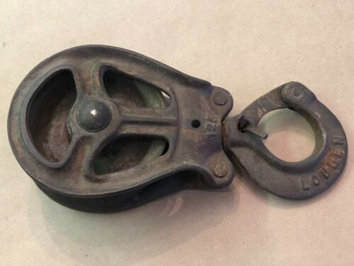 Vintage Louden 125 Cast Iron Hay Trolley Carrier Center Drop Pulley 