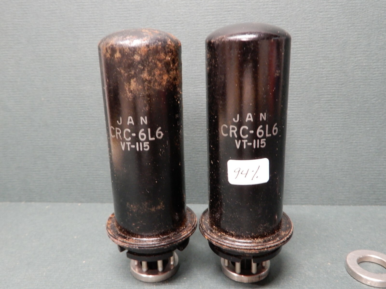 RCA JAN CRC 6L6 VT-115 Vacuum Tubes (2) One W/H-K Leakage 26
