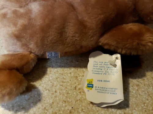 Vintage 1973 R. Dakin DROOPER Plush Tan Brown Puppy Dog Nutshells Stuffed Animal