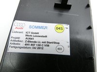 Audi A8 4H D4 09-17 Blende Einbaurahmen für Start Stop Z-Blende Audi A8 4H D4 09-17 25.04.2012 4H1857130C... Vorschau 5