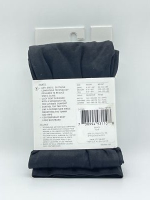 DKNY Cozy Comfortable Opaque Control Top Tights, Black, Small/Petite,DYF020,1 CT