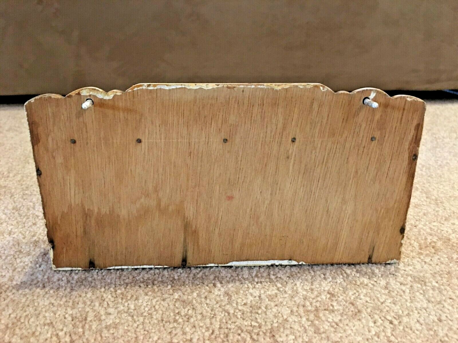 Vintage Wooden Spice Rack Ceramic Spice Shakers 1950's Japan Rooster Design Wall