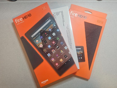 NEW - Bundle - Amazon Fire HD 10 Tablet (10.1'' 1080p full HD display, 32 GB)