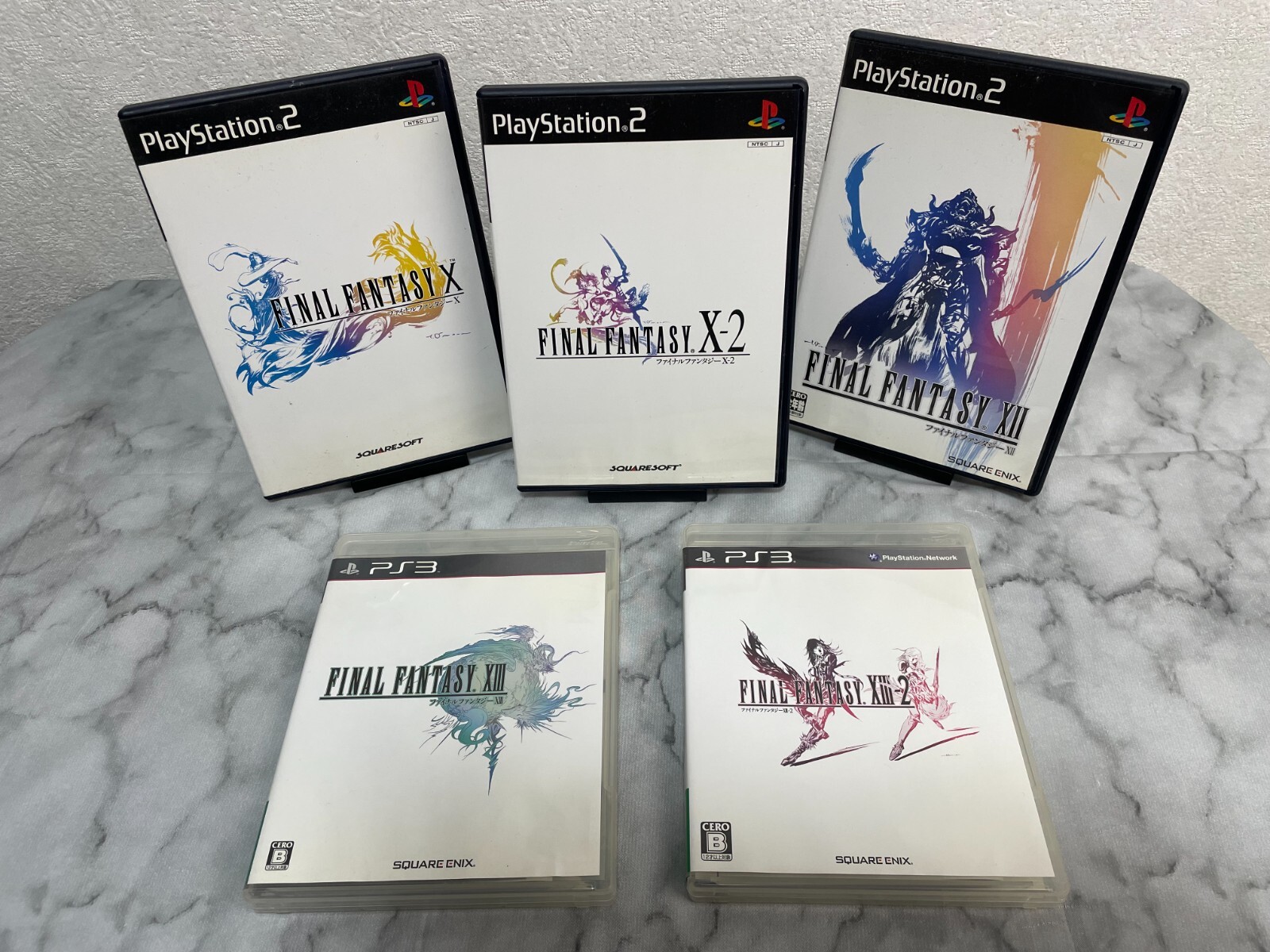 Lot of 5 Set Final Fantasy 10,10-2,12,13,13-2 PS2 PS3 PlayStation Japan  Import