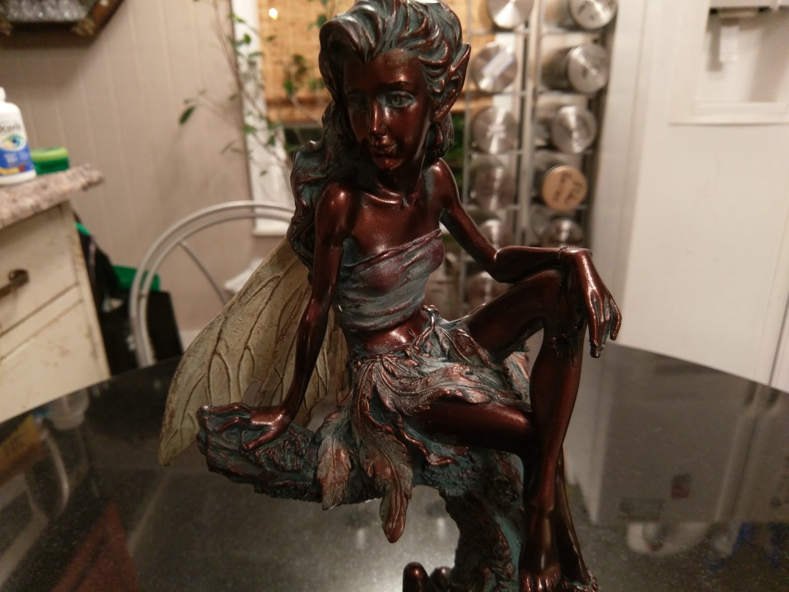 Gorgeous Bronze Look Deck, Desk or Shelf Fairy