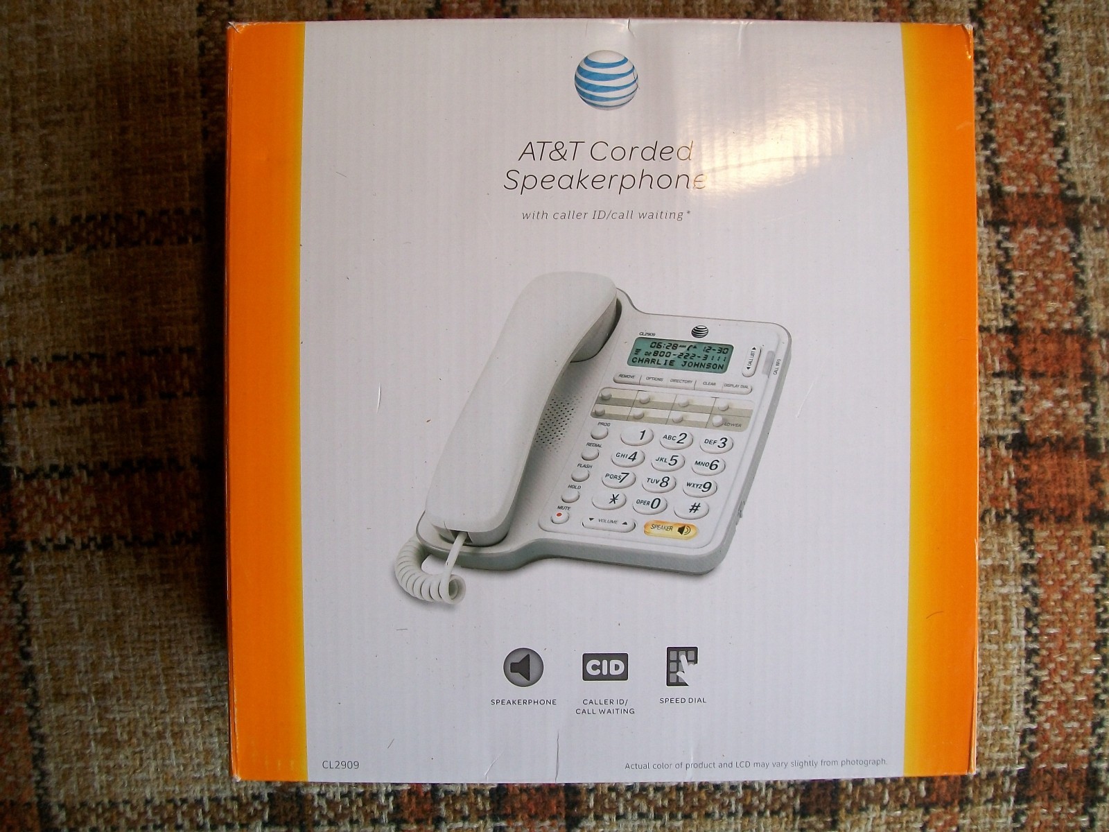 AT&T Corded Speakerphone w Owners Manual CL2909