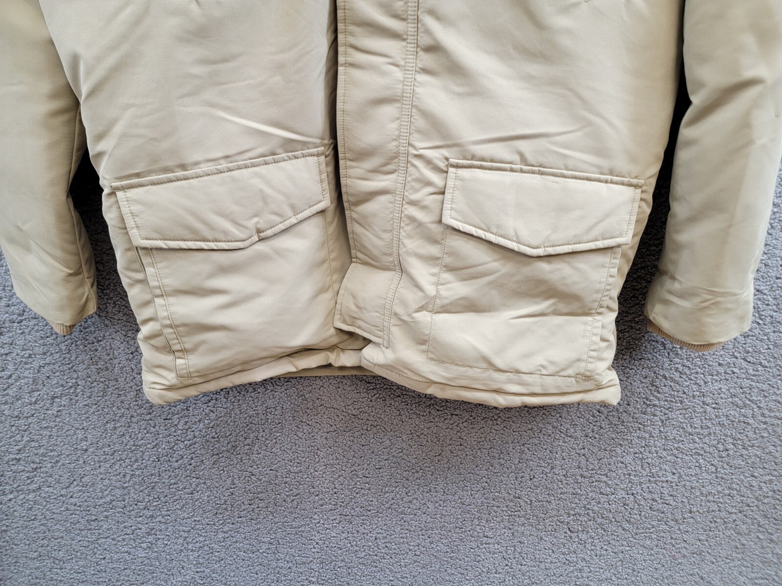 Polo Ralph Lauren Artificial-fur-Trim Down Parka Jacket Boys XL 18-20 Khaki Snap - Picture 4 of 18
