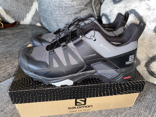 NEW IN BOX SALOMON X Ultra 4 GTX Black Grey Men's Size 8EE