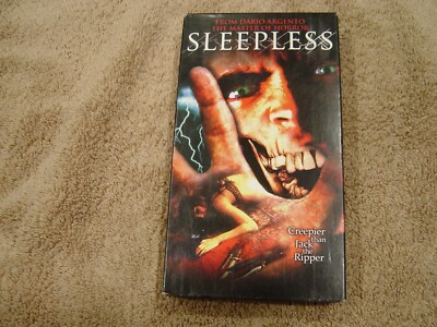 Sleepless VHS 2001 Director Dario Argento Horror Artisan Max Von Sydow