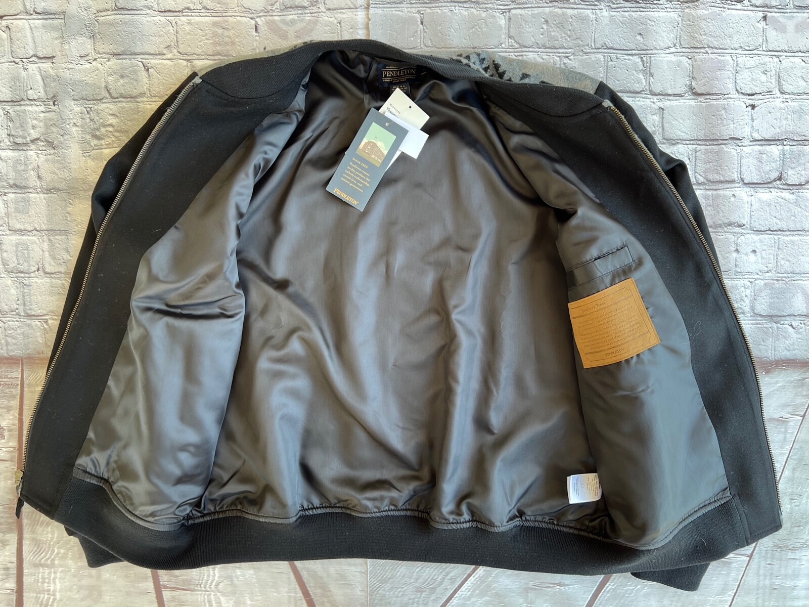 Pre-owned Pendleton Mens  Journey West 100% Wool Zip Bomber Jacket Coat Medium $299 In Multicolor