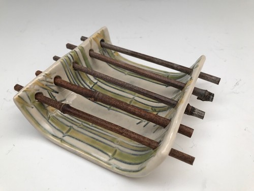 Bamboo Soap Dish By Adel Of Hand Star Designs Ceramic Art Aesthetic Japanese Fun