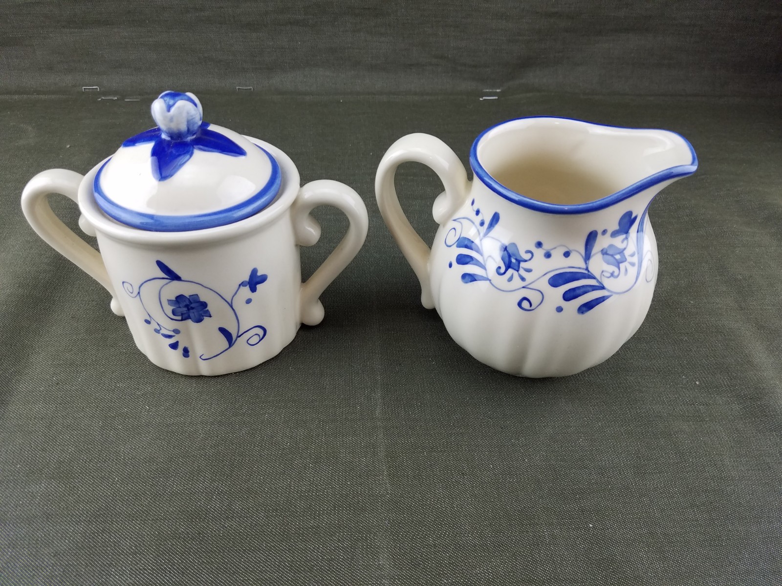 Demadco Larkspur Blue Heinrich & Leonhard Sugar & Creamer New in Box