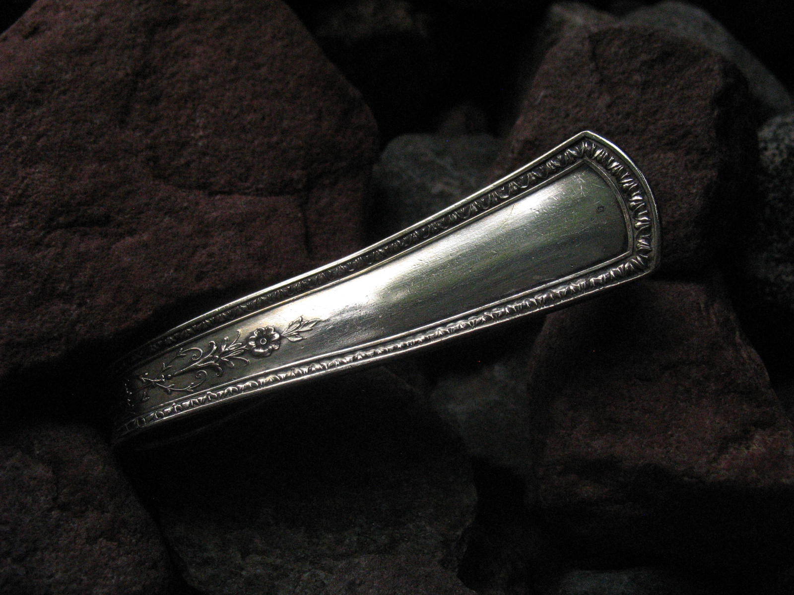 Vintage Border Design Antique Silverware Money Clip MC51 Handmade