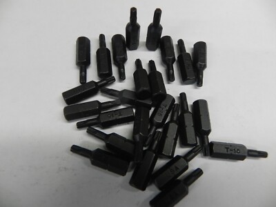 Torx T15 Bit 1/4'' Drive 25 Pack Made in USA Drill Screw Driver