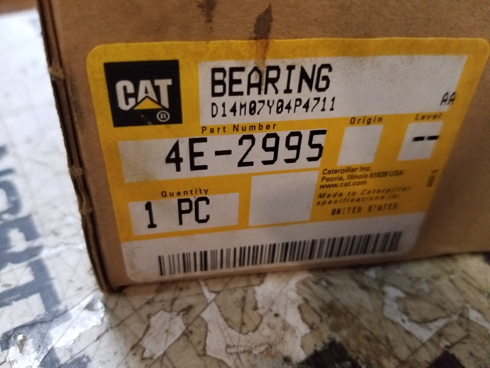 CATERPILLAR 4E-2995 BEARING BUSHING 4E2995 - Picture 1 of 6