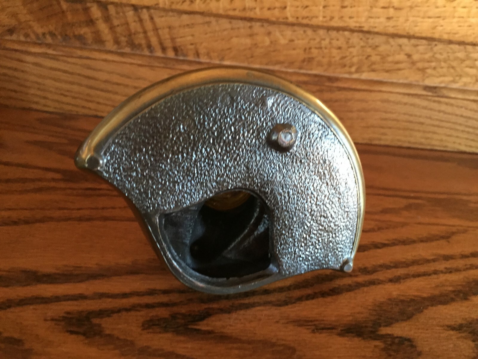 Vintage Ink Well - Cornucopia With Hinged Lid and Tray.  Cast Bronze